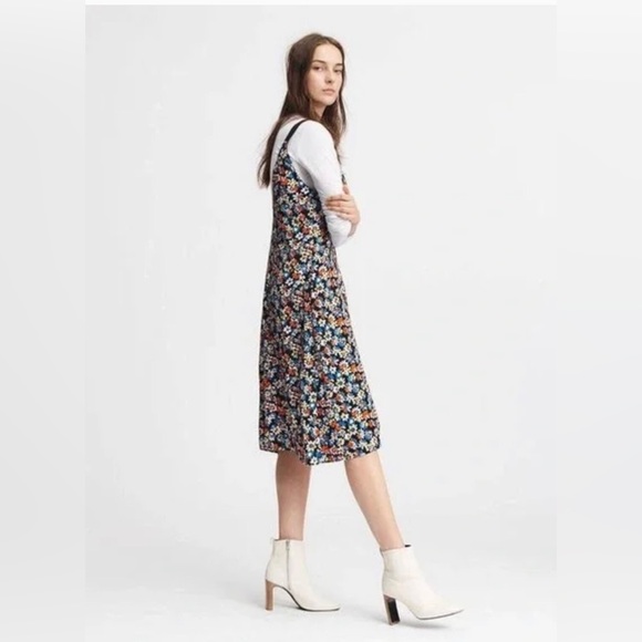 Rag & Bone Estell Floral Midi Dress with Pockets, XS - Picture 2 of 9